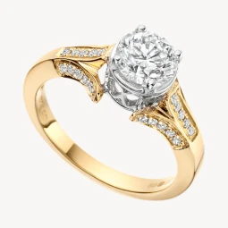 Rose Gold Statement Ring with Sapphire